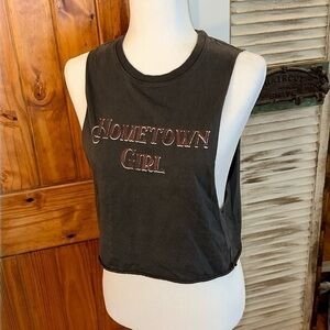 Forever 21  graphite  sleeveless T-shirt tank top, size S